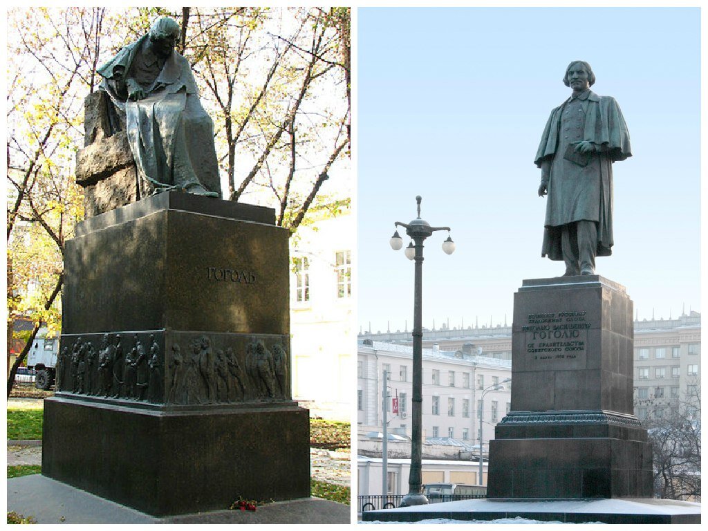 Два памятника Гоголю Н.В.на Пречистинском бульваре. - владимир 