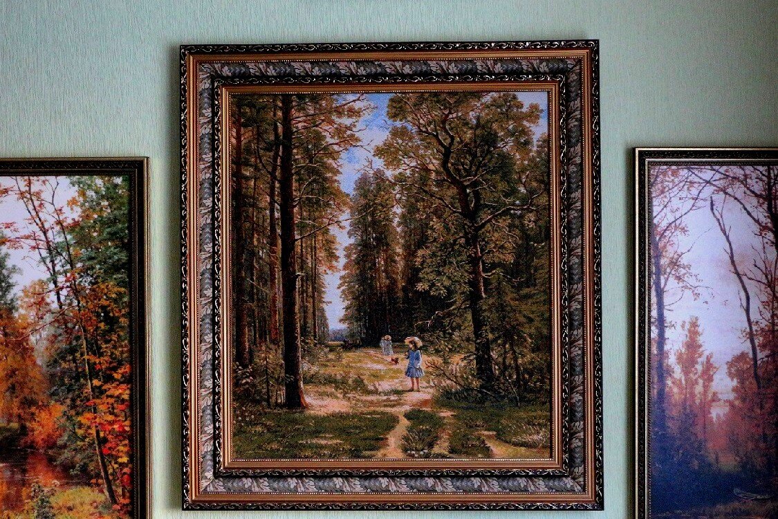 Гобелен с картины И.И.Шишкина. Дорожка в лесу. 1880г. - Надежд@ Шавенкова
