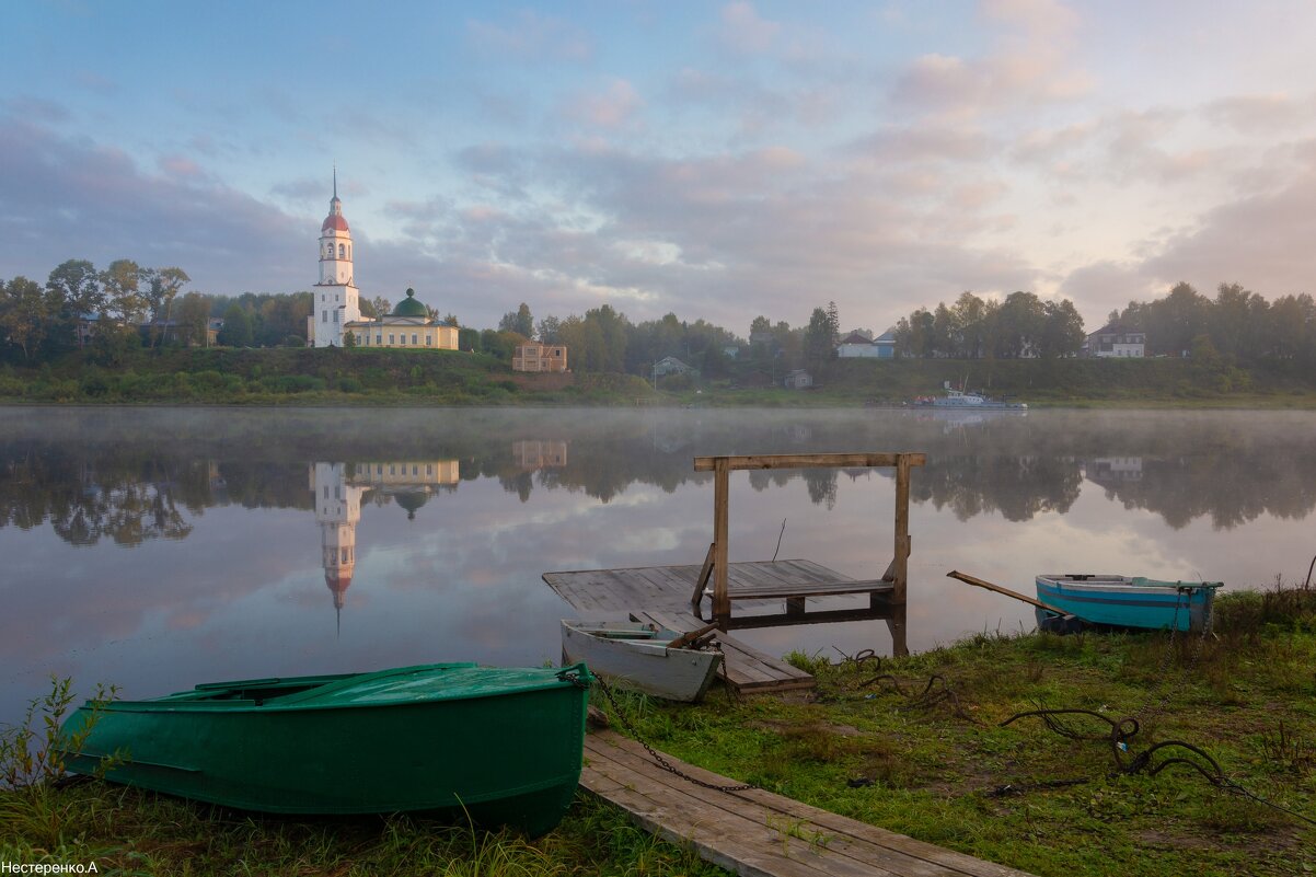утро на берегу реки Сухона - Андрей Нестеренко