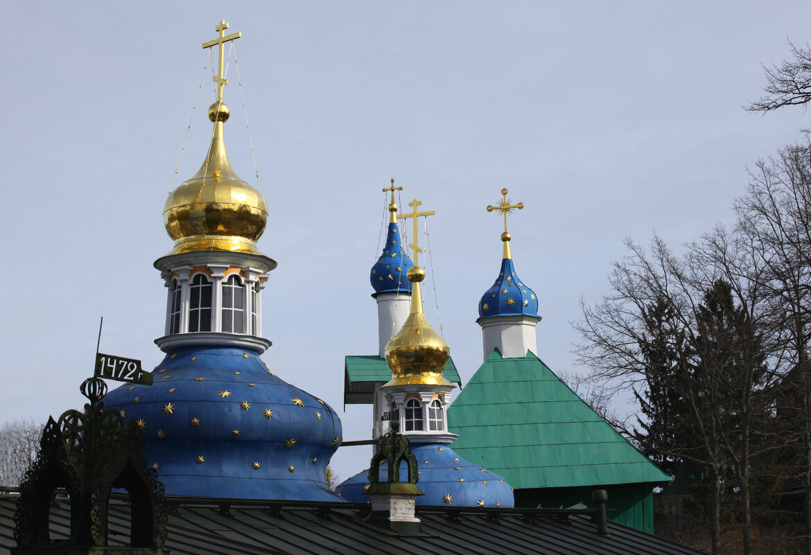 Купола Успенского собора Псково-Печерского монастыря - Зуев Геннадий 
