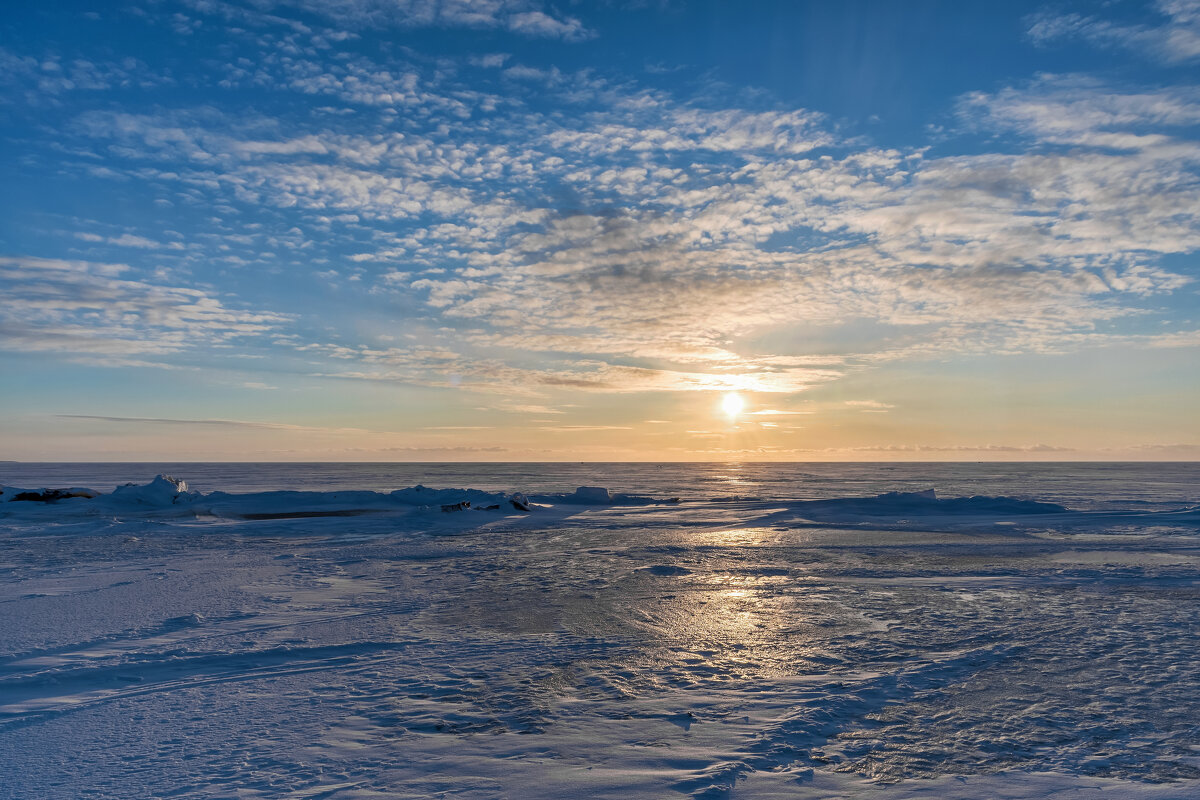 Зимний закат на озере - Виктор Желенговский