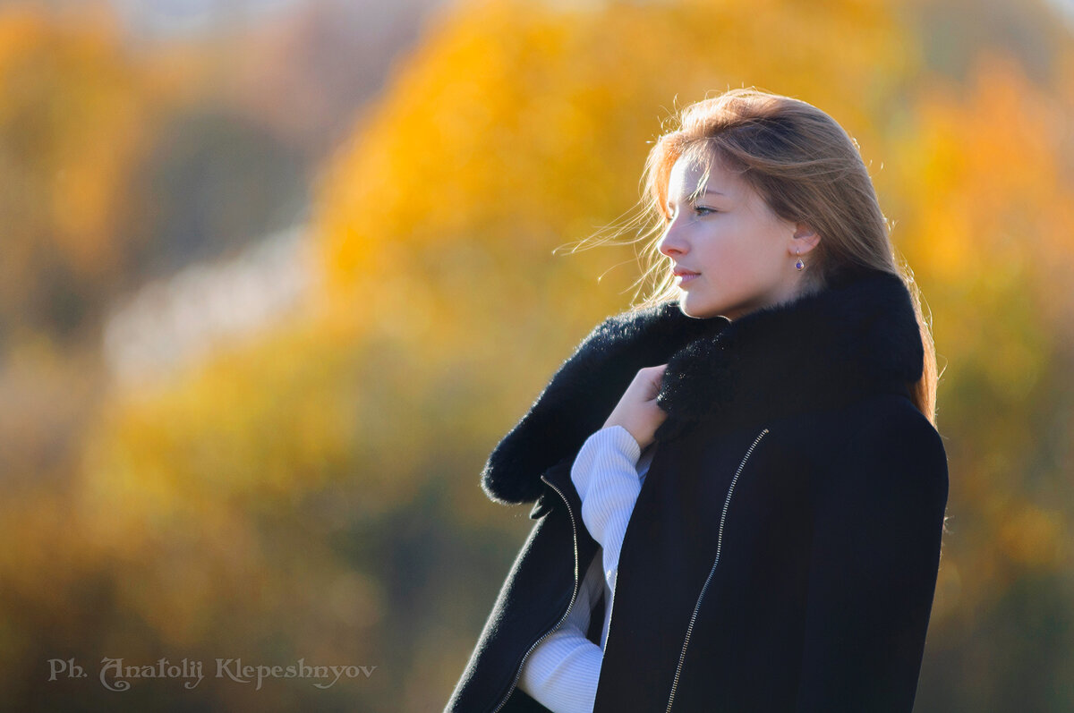 Осенний портрет девушки - Анатолий Клепешнёв