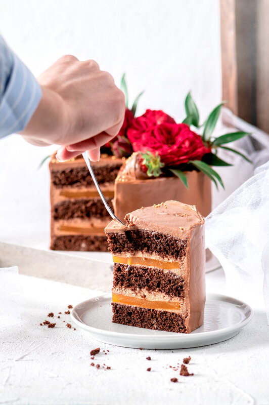 Шоколадно-манговый торт - Anna Makarenkova 
