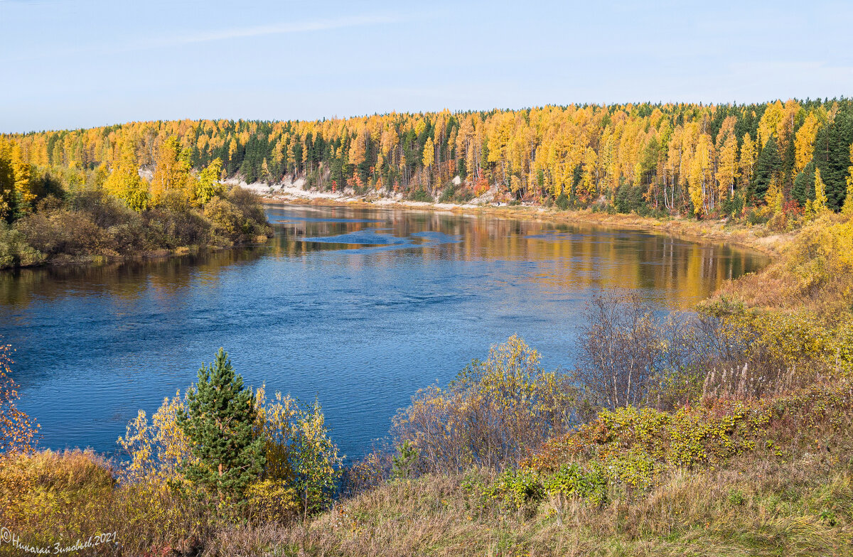 Река Ижма (коми Из Ва - каменистая вода), крупный приток Печоры 531 км. Сосногорск, Республика Коми - Николай Зиновьев