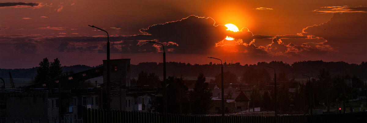 Панорама заката над Шумилино - Анатолий Клепешнёв