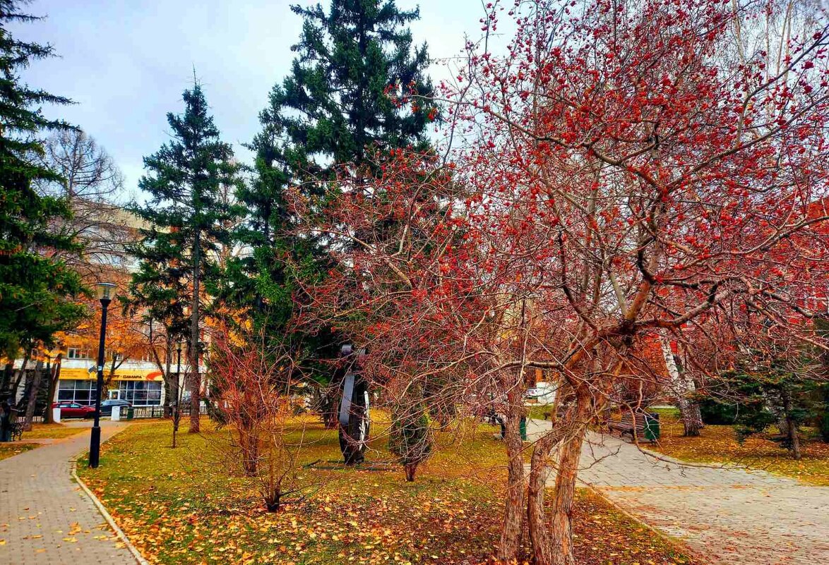 Осень в Пушкинском сквере - марина ковшова 