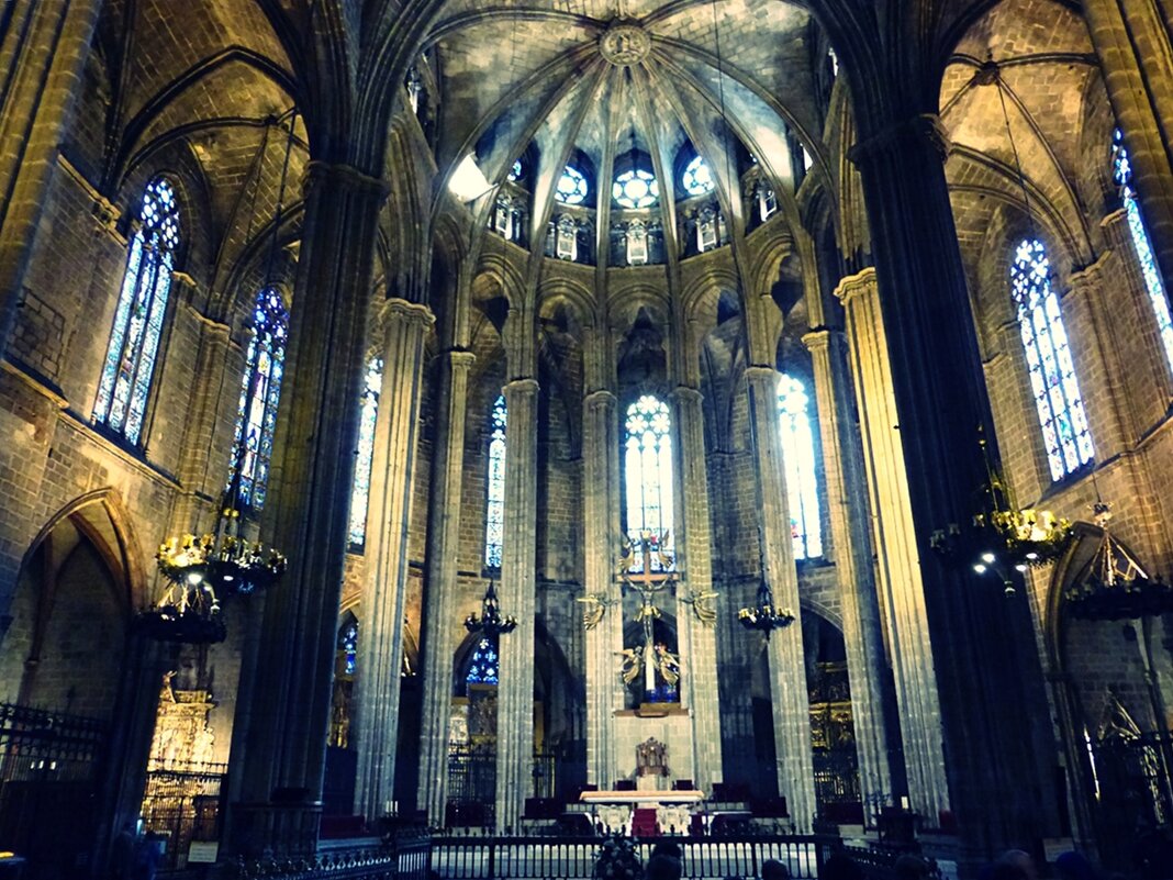 Барселона перед Рождеством Собор Святого Креста и Святой Евлалии - wea *
