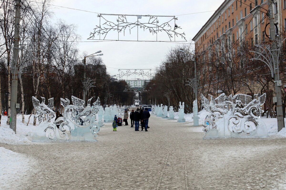 На выставке ледяных скульптур - Ольга 
