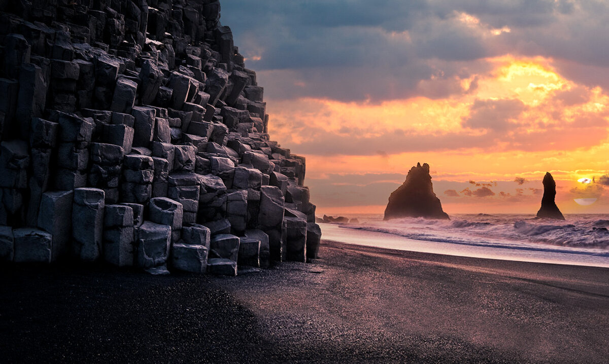 Рейнисфьяра – черный пляж в Исландии... - Александр Вивчарик