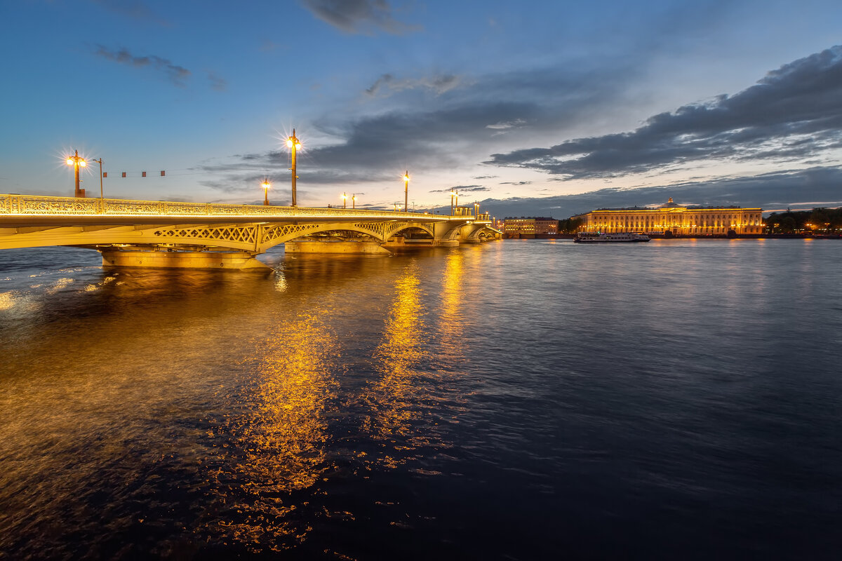 Благовещенский мост Санкт-Петербург вид с берега
