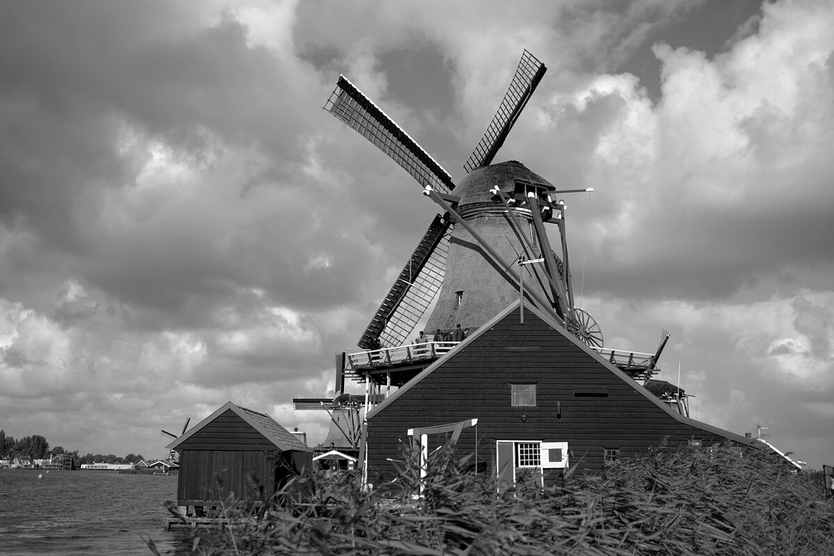 Ветряные мельницы в Zaanse Schans   Нидерланды - wea *