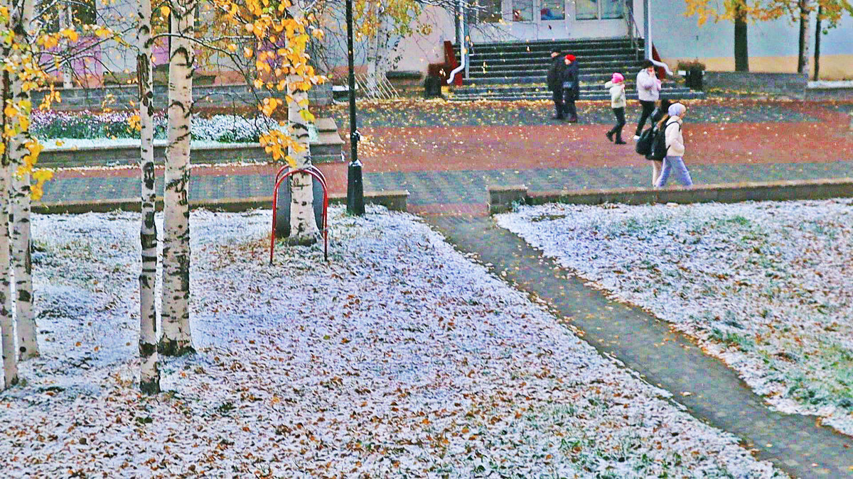 Сентябрь...Снегопад на бульваре! - Владимир 