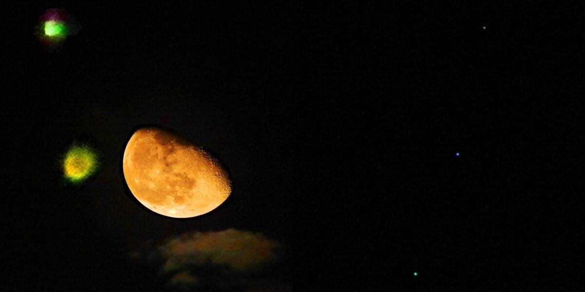 Луна в Близнецах и пояс Ориона(справа) - Alisa Koteva 