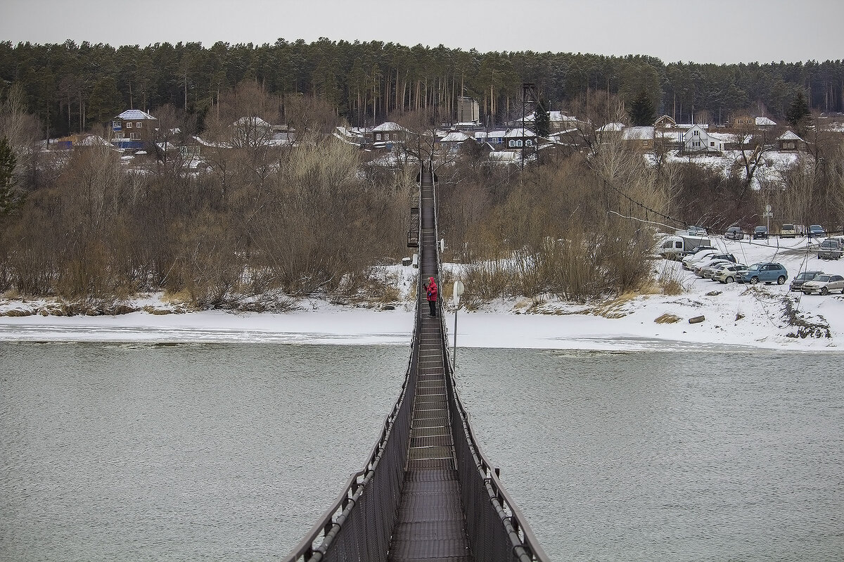 Мост в Красном Заводе через реку Чулым в Аргинский заказник - Владимир Кириченко