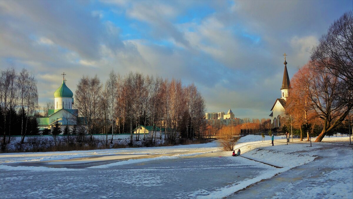 Зимняя картина-На Среднерогатском пруду... - Sergey Gordoff