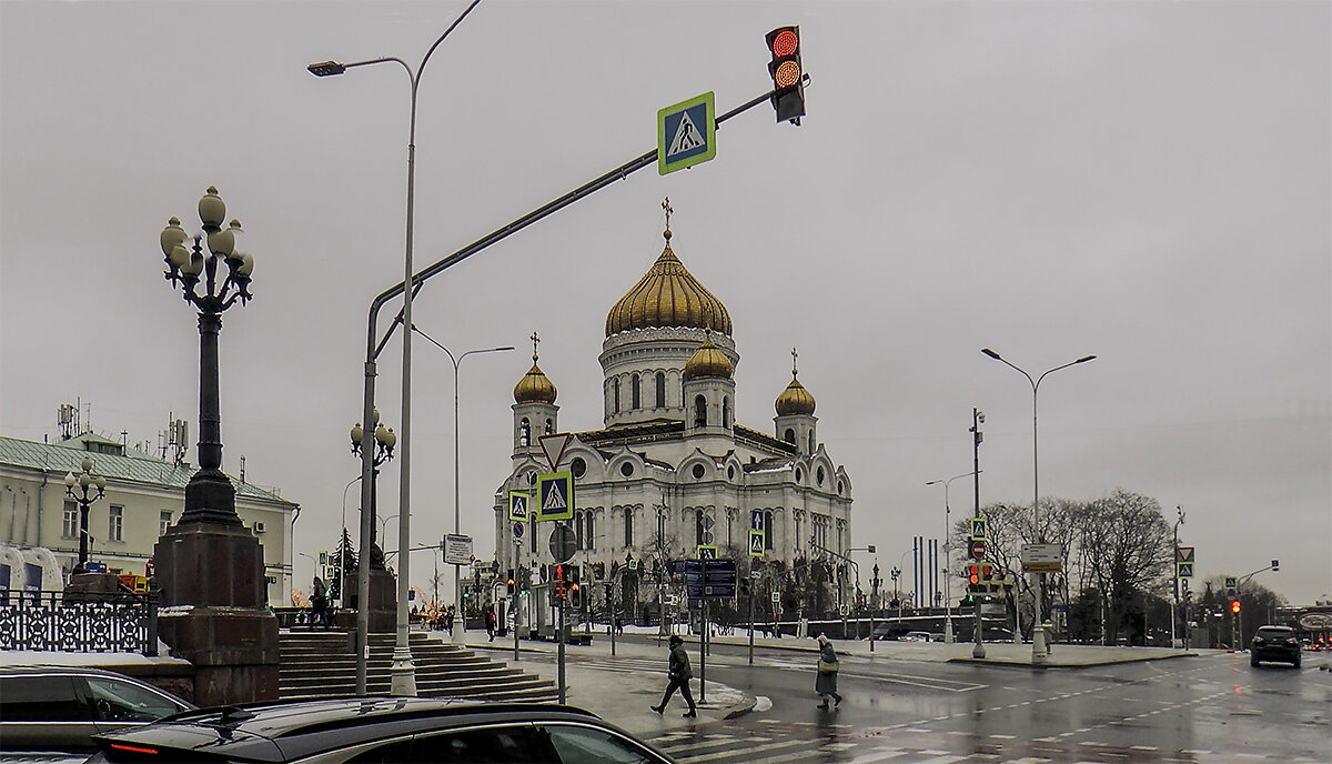 Площадь Пречистенских ворот в Москве и Храм Христа Спасителя. - Игорь Олегович Кравченко