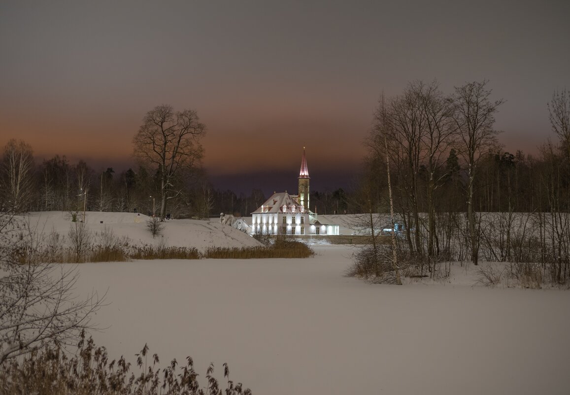 Приоратский парк и Приоратский дворец в снежном убранстве - Дарья Меркулова