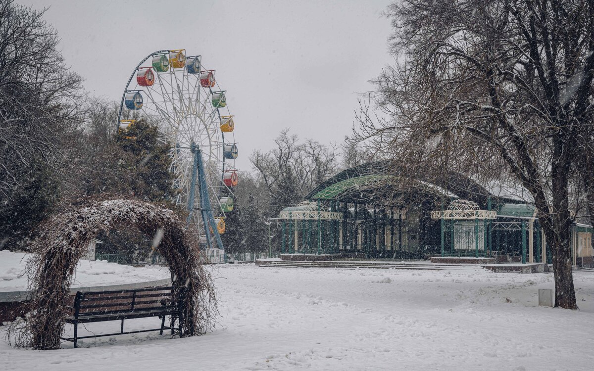 Снегопадение в парке - Константин Бобинский