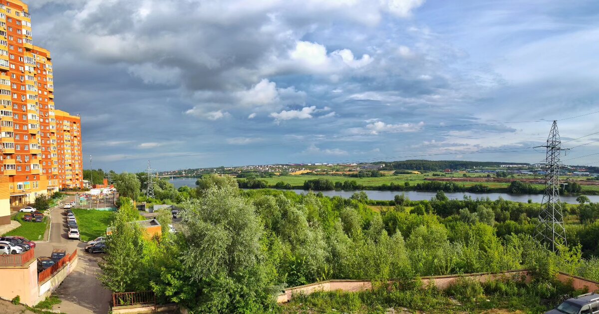 Панорама вида с Лыткарино на Москву - реку... - Алексей Архипов