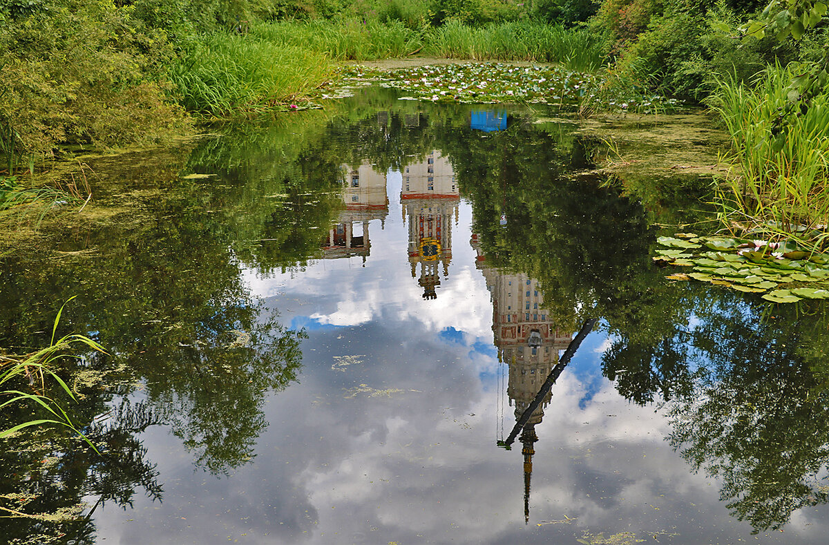 Отражение МГУ в пруду ботанического сада - Светлана 