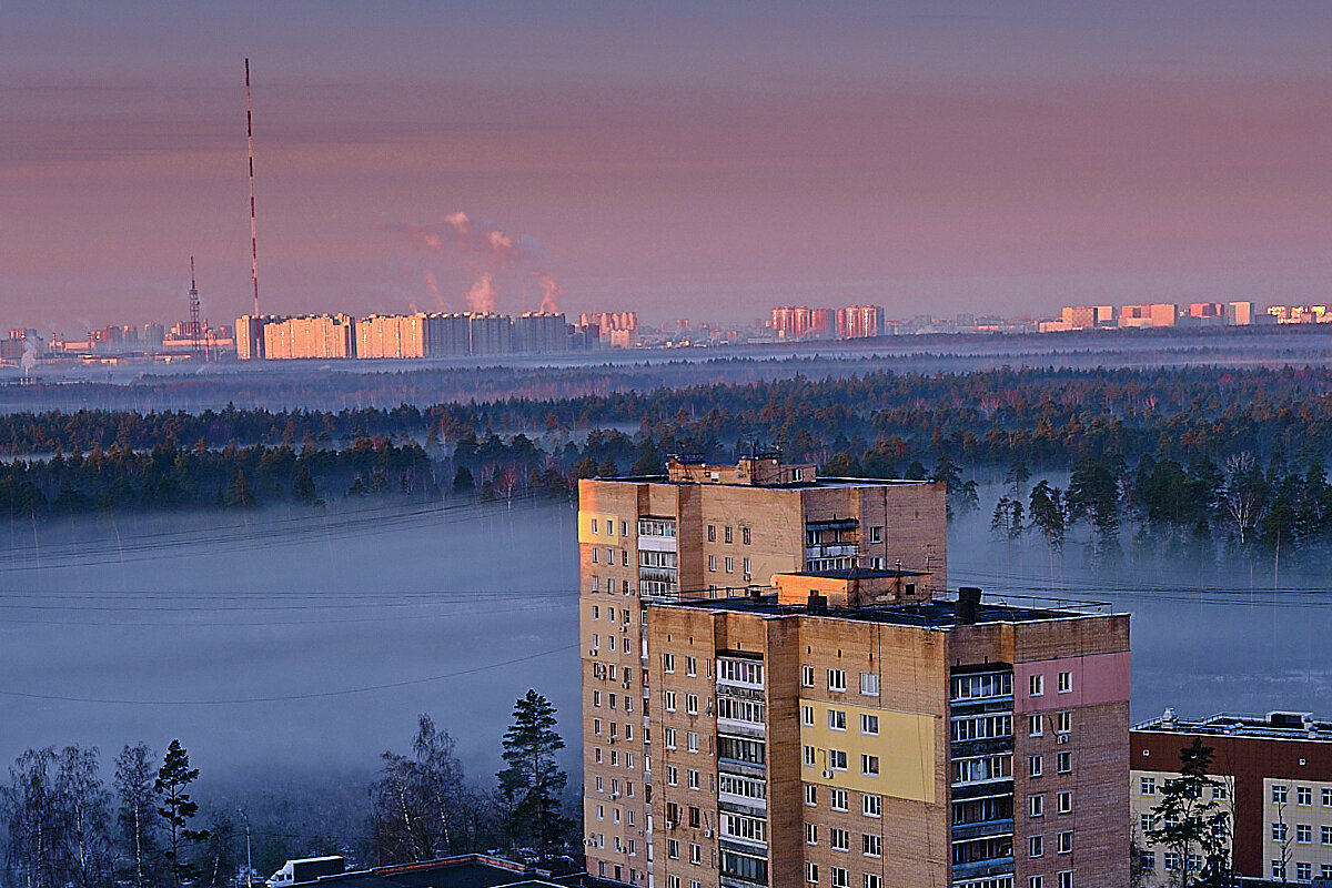 Предрассветный туман в Балашихе - Ольга Решетникова