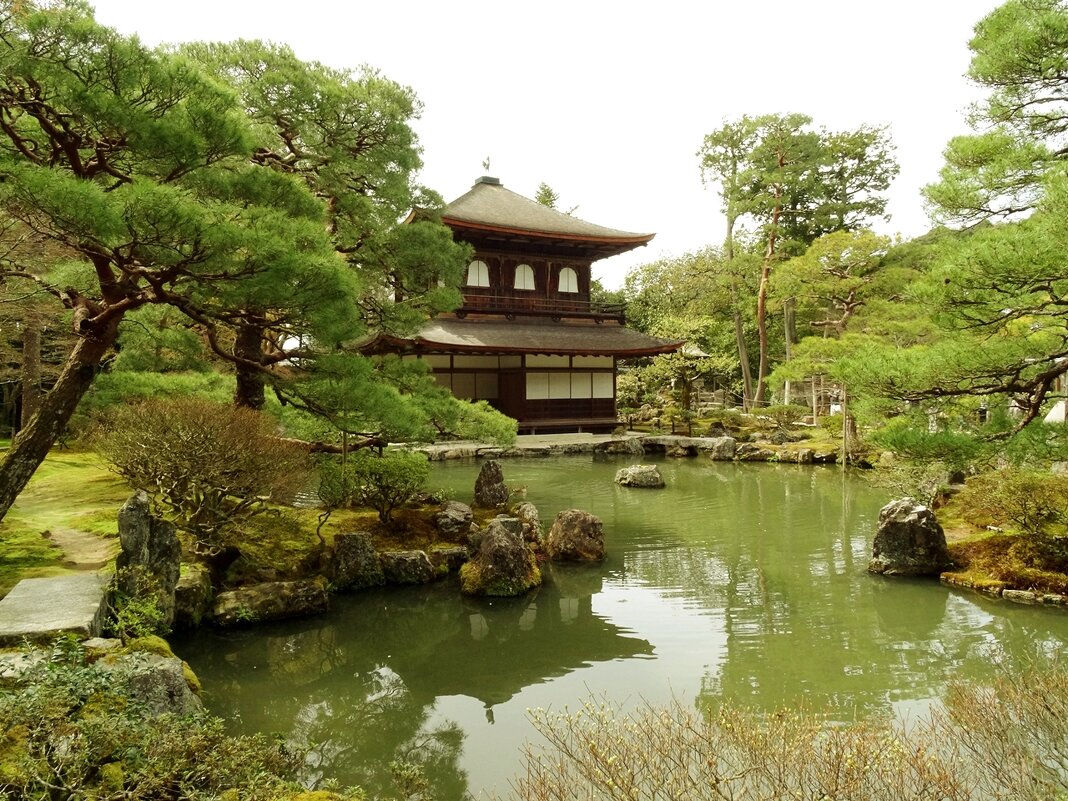 Киото  Япония  Храм Гинкаку-дзи Серебряный павильон - wea *
