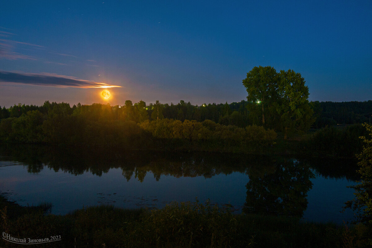 Лунный вечер на реке Ухта - Николай Зиновьев