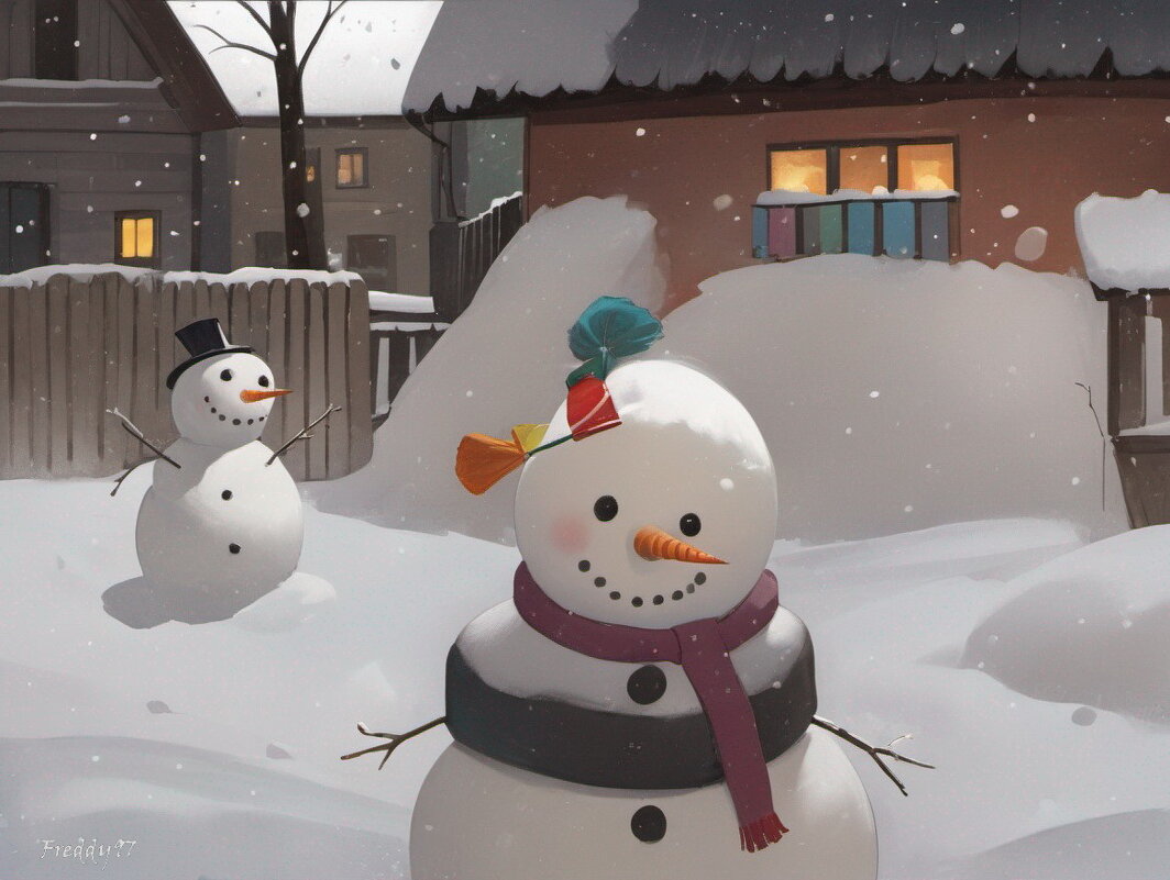 Снеговик Снеговика увидал издалека. - Freddy 97