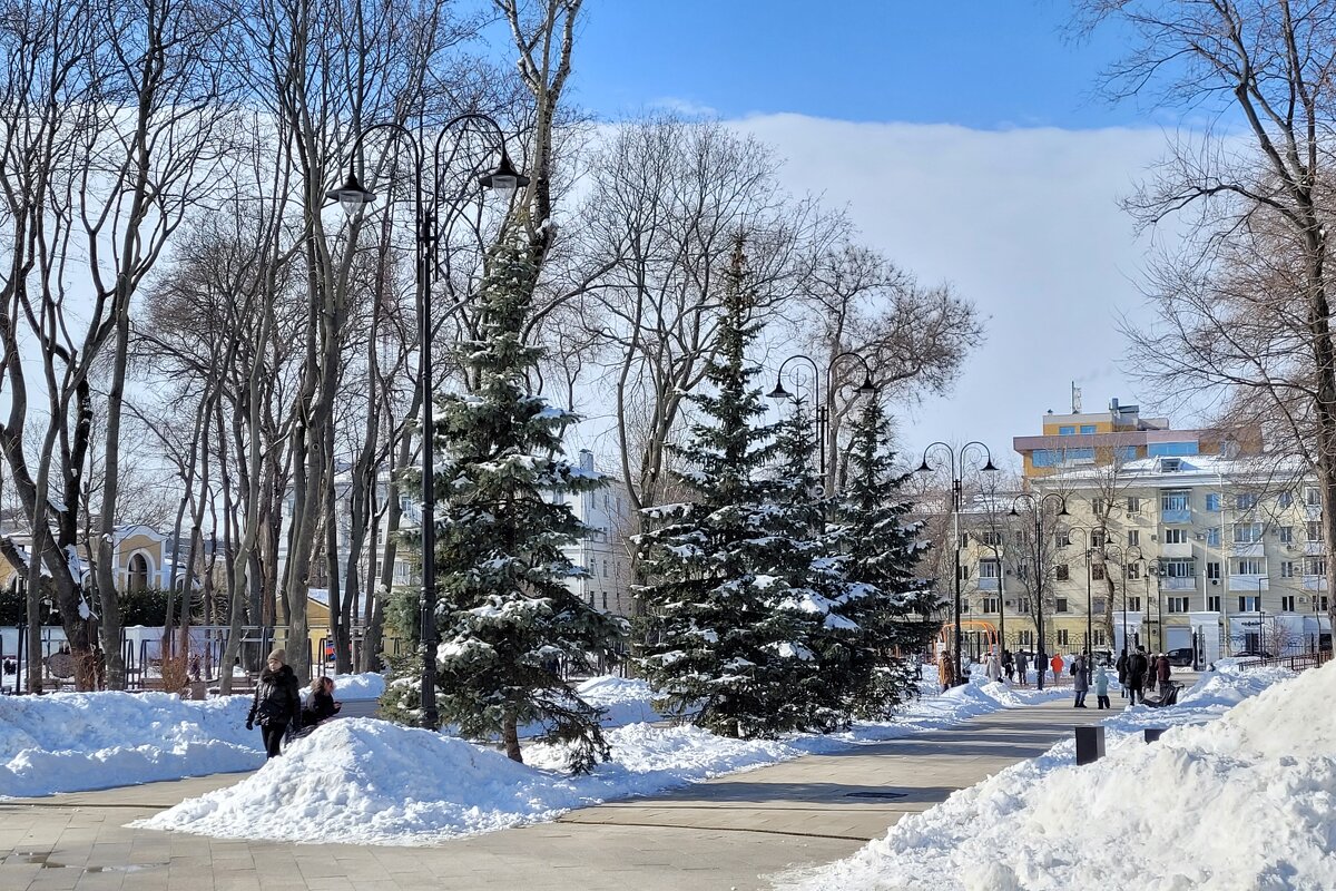 Детский парк в снегу (24.02 2024 г.) - Татьяна 