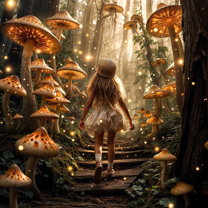 Девочка в сказочном лесу - Анатолий Клепешнёв