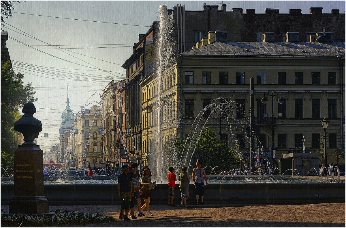 My magic Petersburg_03652 Александровский сад с видом на Гороховую ул. - Станислав Лебединский