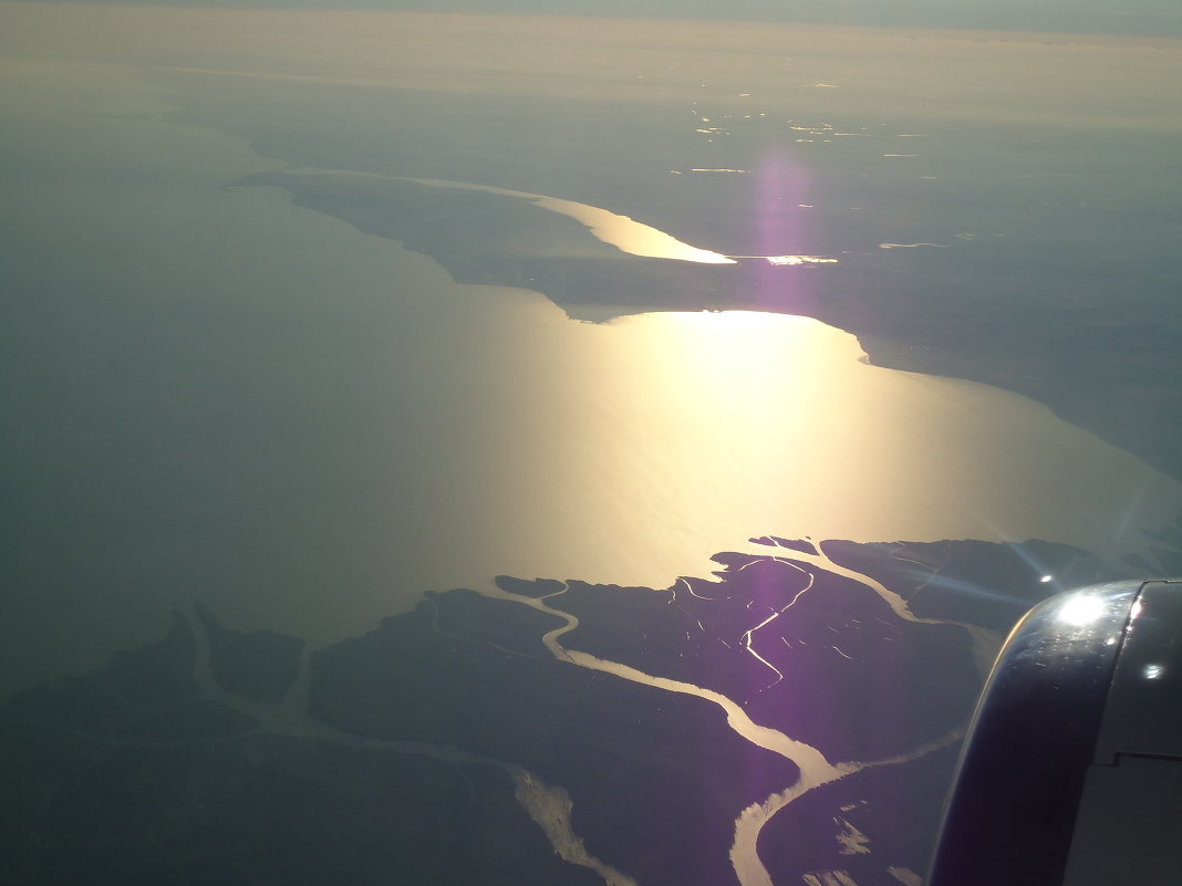 Море. Вид из окна самолета - Наталья Отраковская