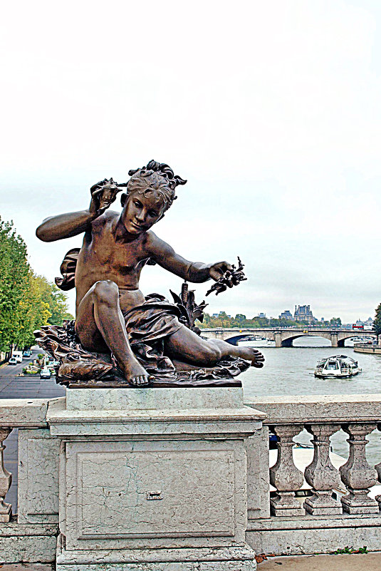 Париж. Мост Александра III. Фрагмент #2. - Михаил Малец