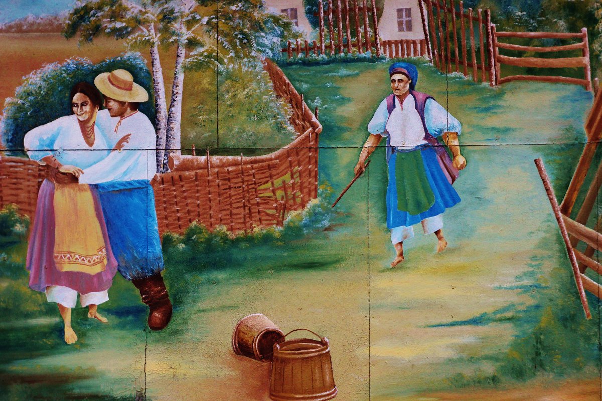 Картина на стене домика в селе - Tanya Temyaya 