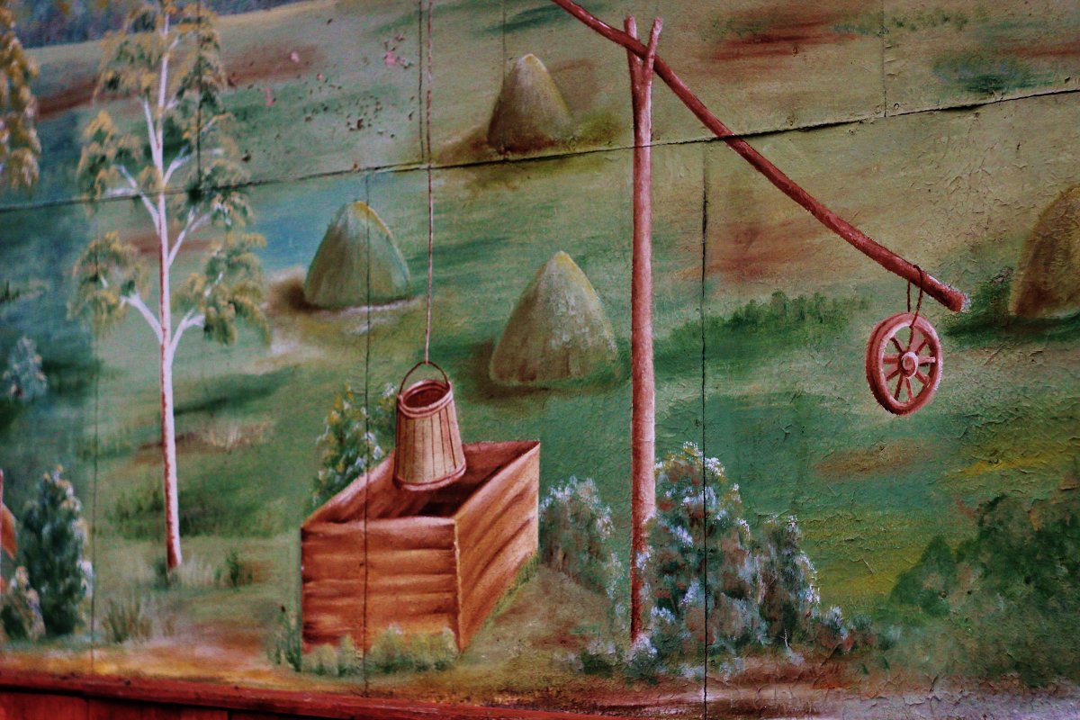 Колодец-журавль.Настенная живопись украинского Пиросмани - Tanya Temyaya 