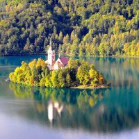 Остров на озере Блед. Словения. :: Алла Шапошникова