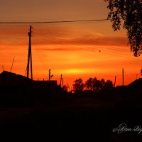 Закатное небо в деревне... :: Артём Бояринцев