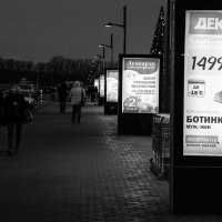 Ночная реклама в ч/б :: Николай Бабухин
