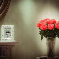 Фотоэтюд с рамкой и розами. :: Сергей Бурыкин