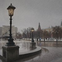 Дождь, фонари, манеж :: Светлана Васильева