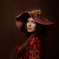 Портрет девушки в шляпе. :: Михаил Давыдов