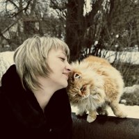 девушка и кот :: Олечка Зайцева
