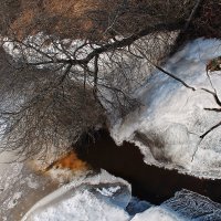 Мартовские узоры реки и льда :: Марина Шубина