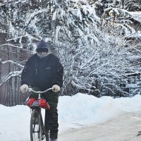 Зимний велосипедист :: Александр Панфилов