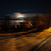 Лунная ночь в селе :: Иван Рочев