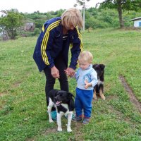 Стасик со своими собаками :: Наталия С-ва