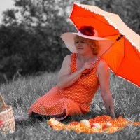 Оранжевый зонт... и все такое оранжевое.. :: Nadin Keara