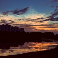 закат над озером :: li mengeden