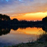 закат на озере :: Ольга A.