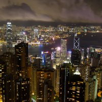 Ночной Гонконг с пика Виктории :: Антон Мазаев